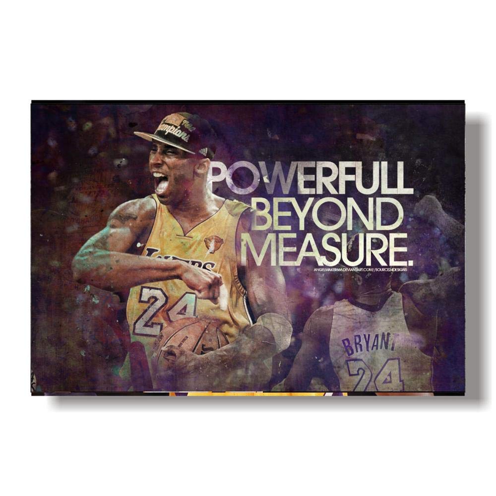Mengyun Store Kobe Bryant Poster Wall Art Canvas Painting Print Nordic Basketball Player Wall Pictures For Boys Bedroom No Frame B289(50X70Cm)
