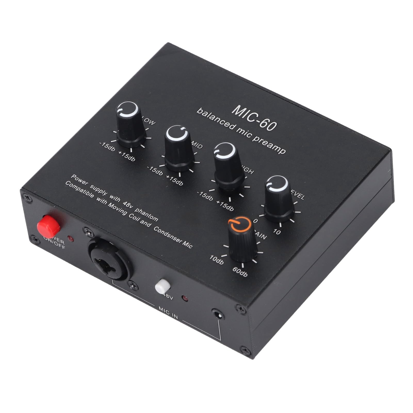 Amazon.co.jp: Karlak マイクプリアンプ、3.5mm 6.5mm XLR