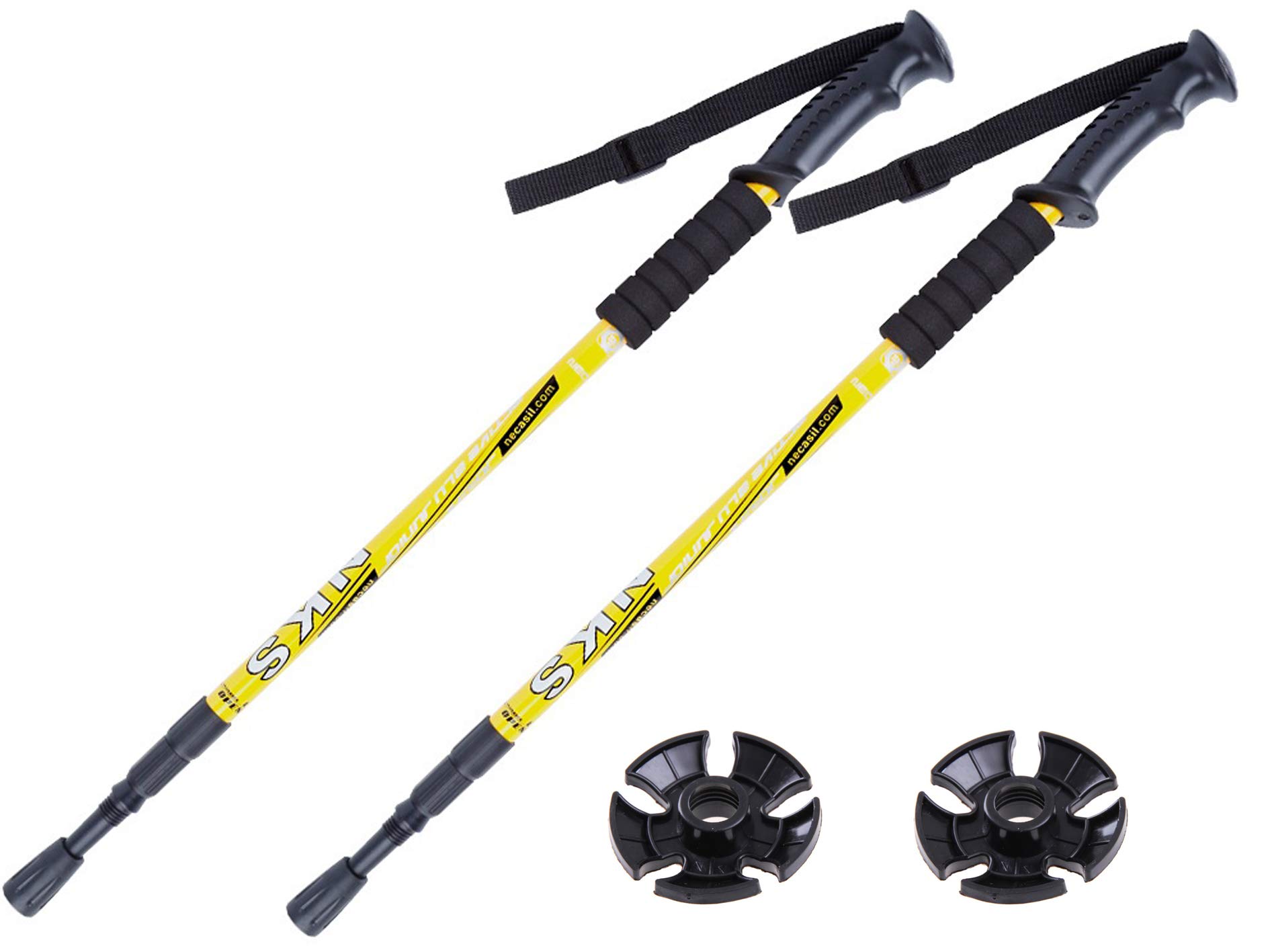 hikehobby2 x Trekking Poles Hiking Poles Telescopic Hiking Poles Trekking Poles Yellow