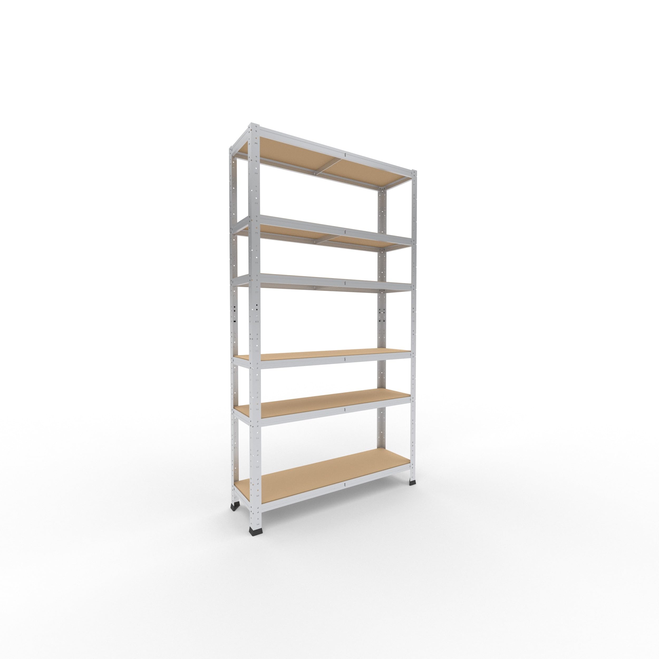 shelfplaza Home 180x100x30cm Schwerlastregal verzinkt mit 6 Böden x 145kg | Kellerregal · Lagerregal · Metallregal · Regale für Kellerraum · Steckregal · Abstellraum Regal