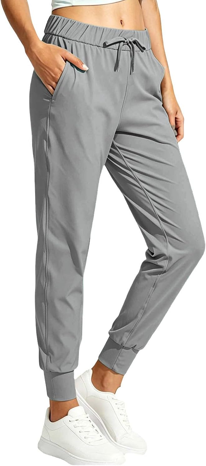 Women's Jogger Pants Elastic Waist Drawstring Quick Dry Lightweight Athletic Sweatpants with Pockets Casual Pants