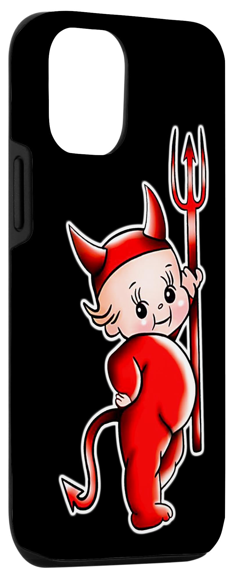 Kewpie Baby Devil Demon Pitchfork Halloween Spooky Occult Case for iPhone 15 - Image 3