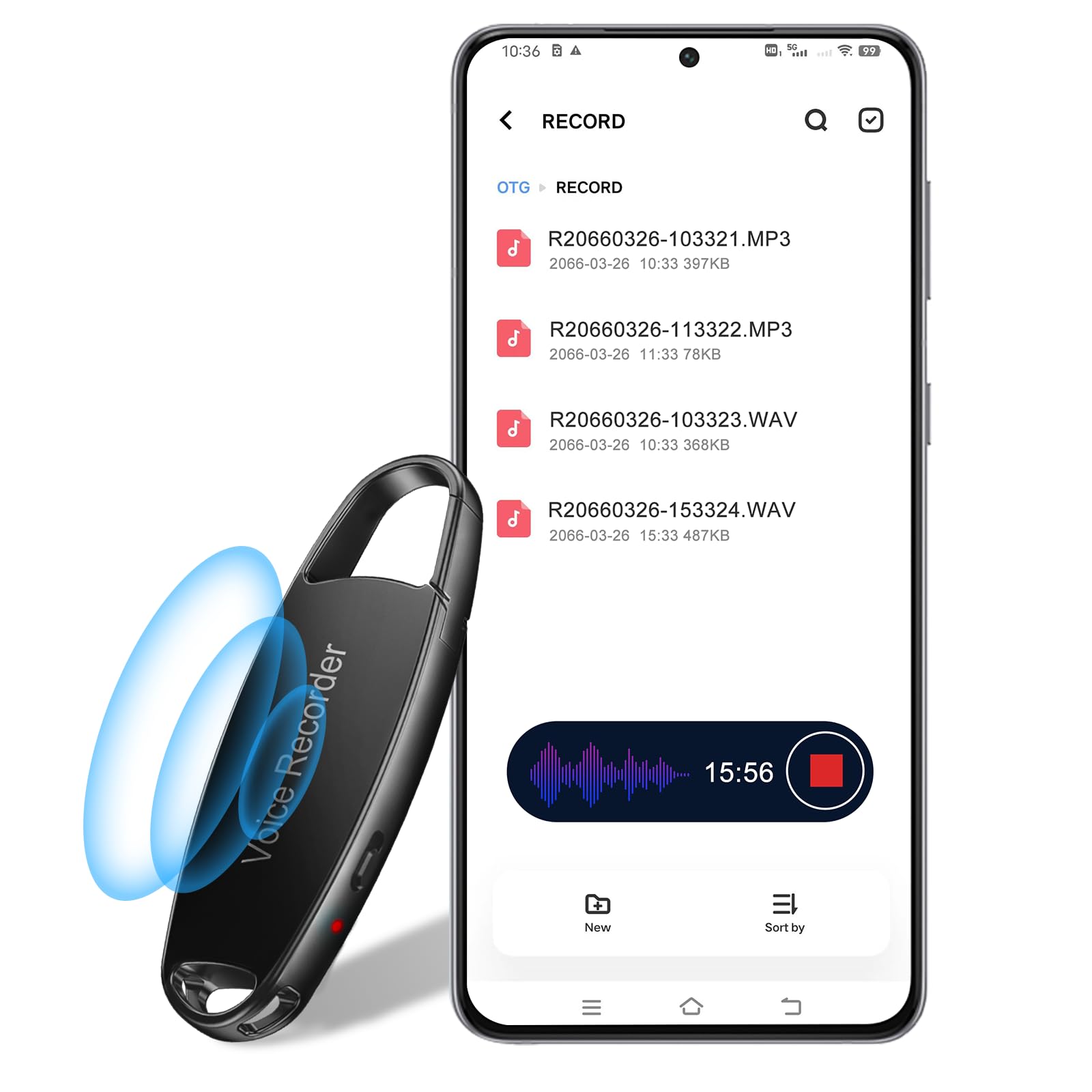 64GB Digtial Voice Recorder with Playback, 1536kbps Vormooi Metal Voice Activated Tape Recorder with DSP Noise Reduction Chip, Clear Recordings Ideal