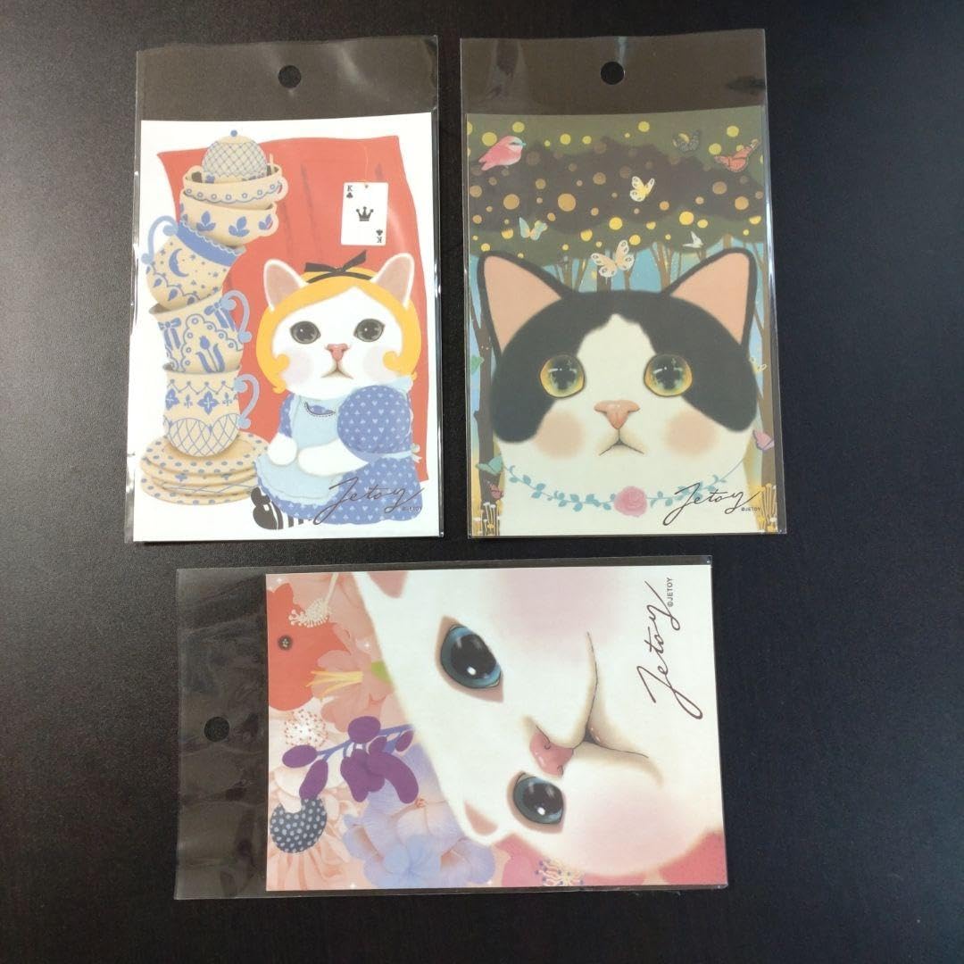 Amazon.co.jp: ポストカード ねこ 3枚 まとめ 絵ハガキ 猫 ネコ 