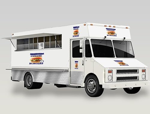 Miniatura 6 de Calcomanías personalizadas para camiones de comida y hamburguesas de queso comida rápida y bebidas Concesión Cartel de concesión de 10 pulgadas en