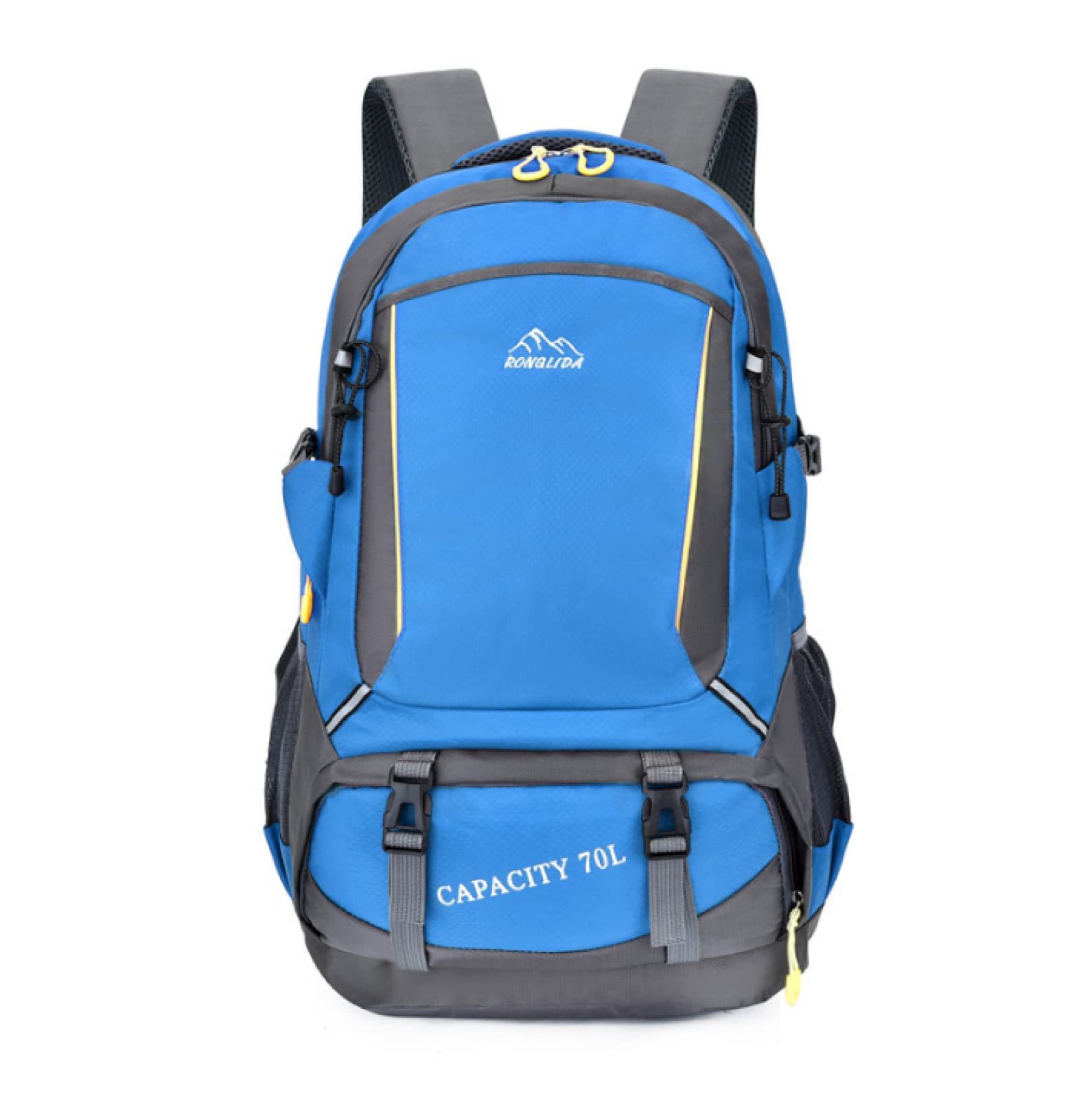 Zaino da viaggio in nylon impermeabile unisex da 70 litri Borsa da viaggio per escursionismo Zaino da campeggio per alpinismo all'aperto