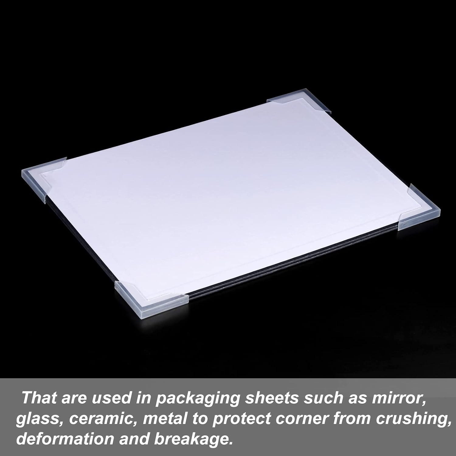 MECCANIXITY PP Corner Protector L Shaped 45x6mm for Ceramic, Glass, Metal Sheets White Pack of 24