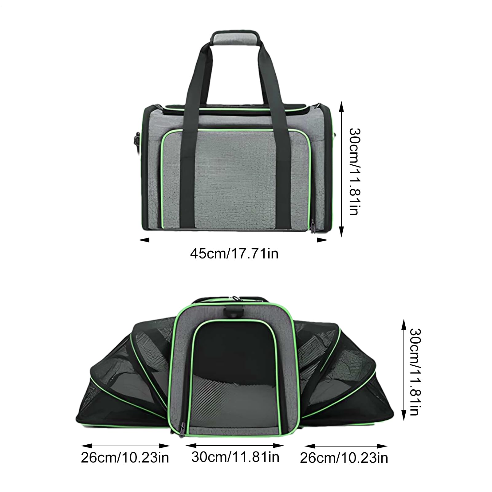 Bolsa de Viaje para Perros | Bolsa de Transporte Plegable de Malla para | mascotas, portátil para ciclismo, coche, viajes, bolsa de gato transpirable para acampar, senderismo