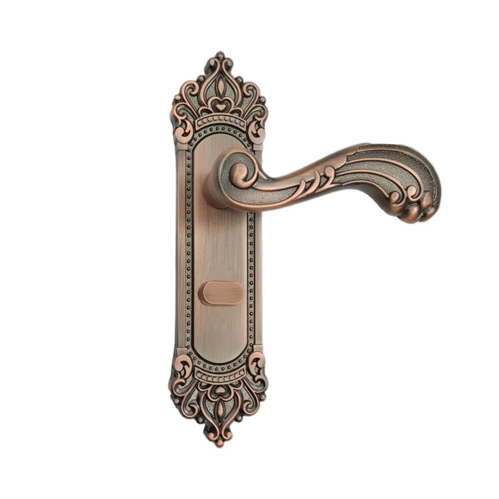 Poignée de porte intérieure en bronze rouge style européen épais