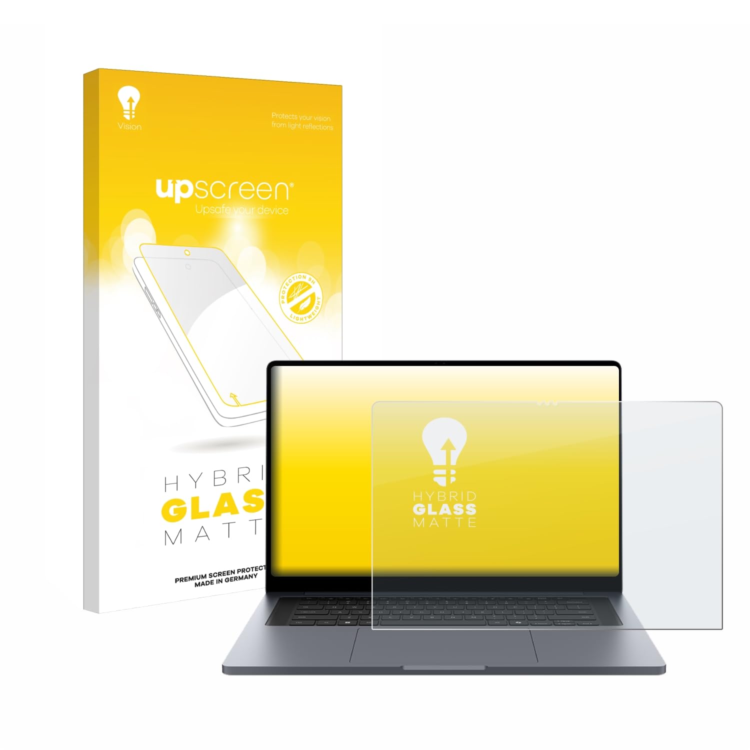 upscreen Pellicola Vetro per Samsung Galaxy Book6 Ultra 16" | , Opaca Protezione Schermo Made in Germany, Anti-Riflesso 9H Durezza Hybrid Glass Antigraffio