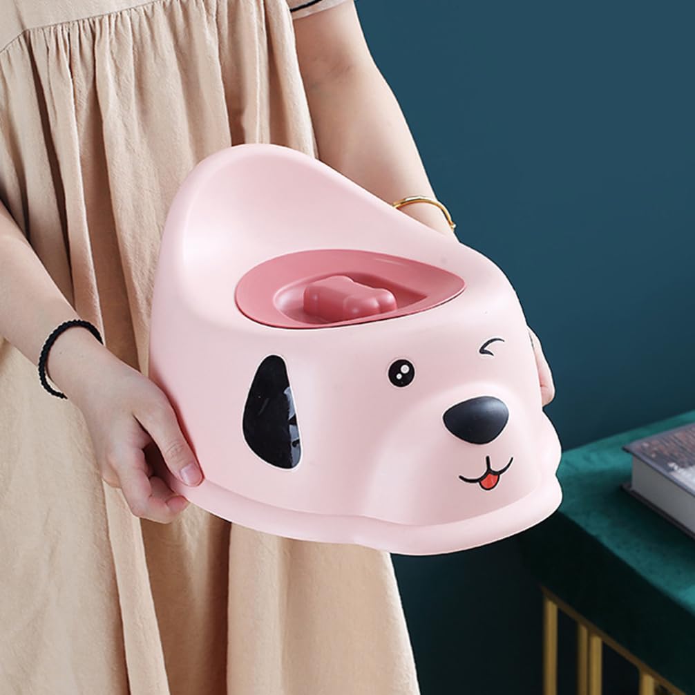 ibasenice Asiento De Entrenamiento Para Niño Reductor De Inodoro Portátil Con Protección Contra Salpicaduras y Diseño De Perrito Para Bebés y Niño Casa y