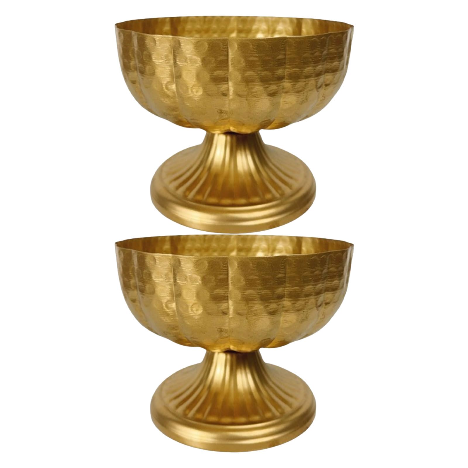 Tsophreniq Stylish Flower Vases Pair of Vintage Iron Centerpieces Bowls Portable Decoration for Parties Supplies and Event Event Decorations