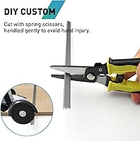 Vista 7 de Paquete de 20 molduras para bordes de azulejos, 12''x0.4'' despegar y pegar moldura de aluminio para salpicadero, revestimiento decorativo Gris mate