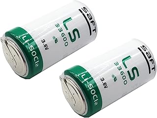 2x SAFT LS33600_TAB Size D 3.6V 1700mAh Lithium Battery for Smart Munitions, Unattended Sensors, RFID Tracking, Intrusion Sensors, Invisible Fencing, Locator Beacons SAFT MFG PN 700071