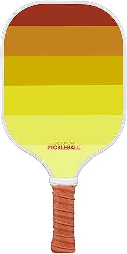 Brooklyn Pickleball Co. - Paleta de pickleball de fibra de carbono prémium, aprobada por USAPA, núcleo de panal, agarre acolchado, elegante paleta