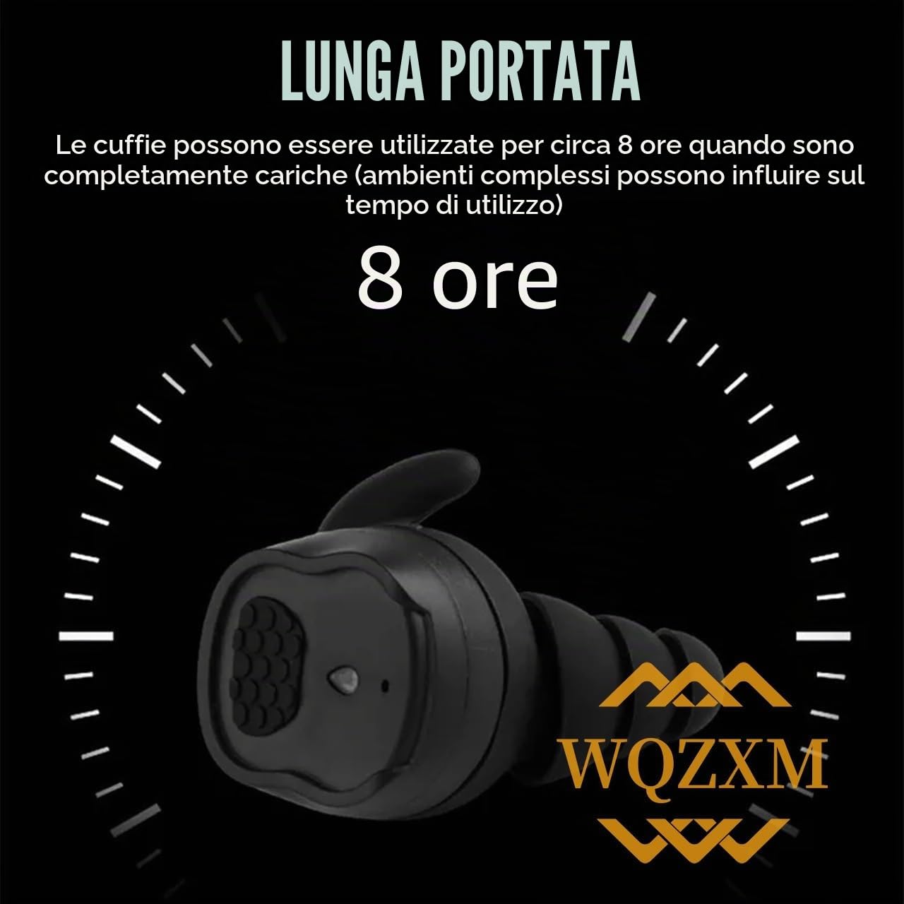 Tappi per Le Orecchie Bluetooth BT5.3 Militare Elettronico Riduzione del Rumore Protezione dell'Udito Tappi per Le Orecchie per Range Shoot Hunting(Green)