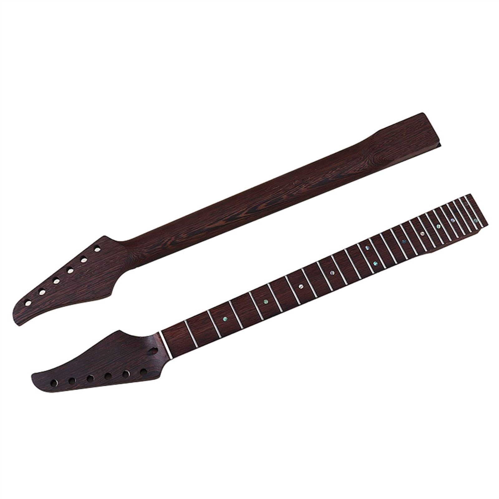 Gitara Szyja, 24 Progi Promień 5,6" Drewniany Podstrunnica Szyja Gitarowa Elektrycznej, Intarsja Kropkowa Szyja Do Gitary Zamiennik Klasyczny Jazz Gryf Basowy