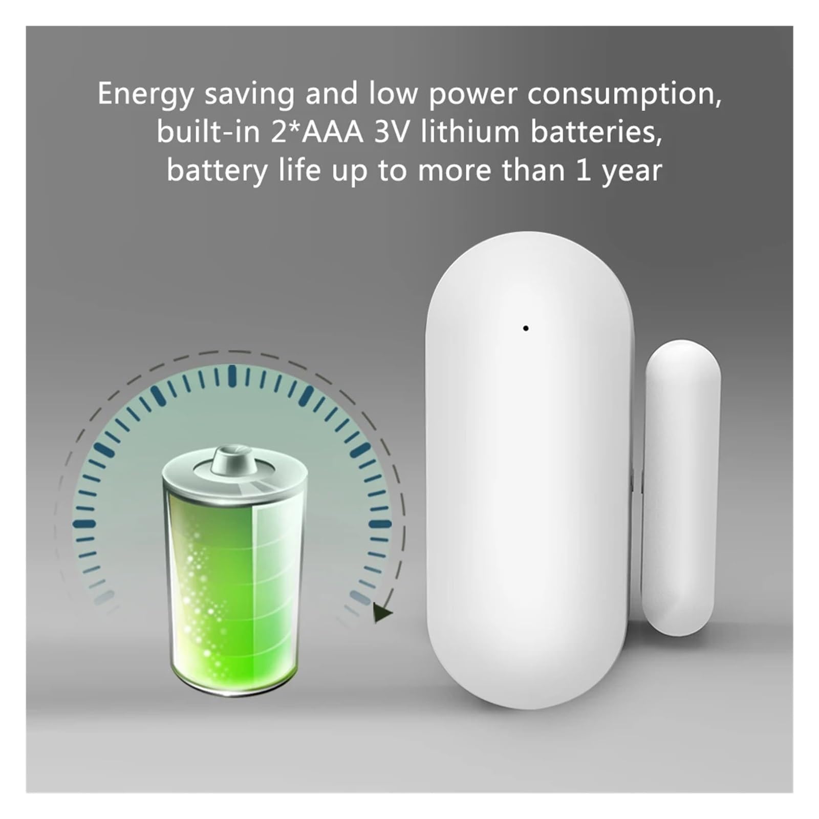 Tuya – Capteur De Porte WiFi for Maison Intelligente, Détecteur D'ouverture Et De Fermeture, Système D'alarme De Protection De Sécurité(A)