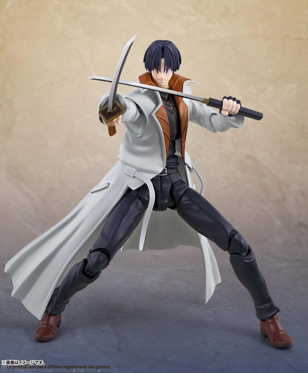 TAMASHII NATIONS - Rurouni Kenshin : Meiji Swordsman Romantic Story – Aoshi Shinomori, Bandai Spirits S.H.Figuarts Figurine d'action