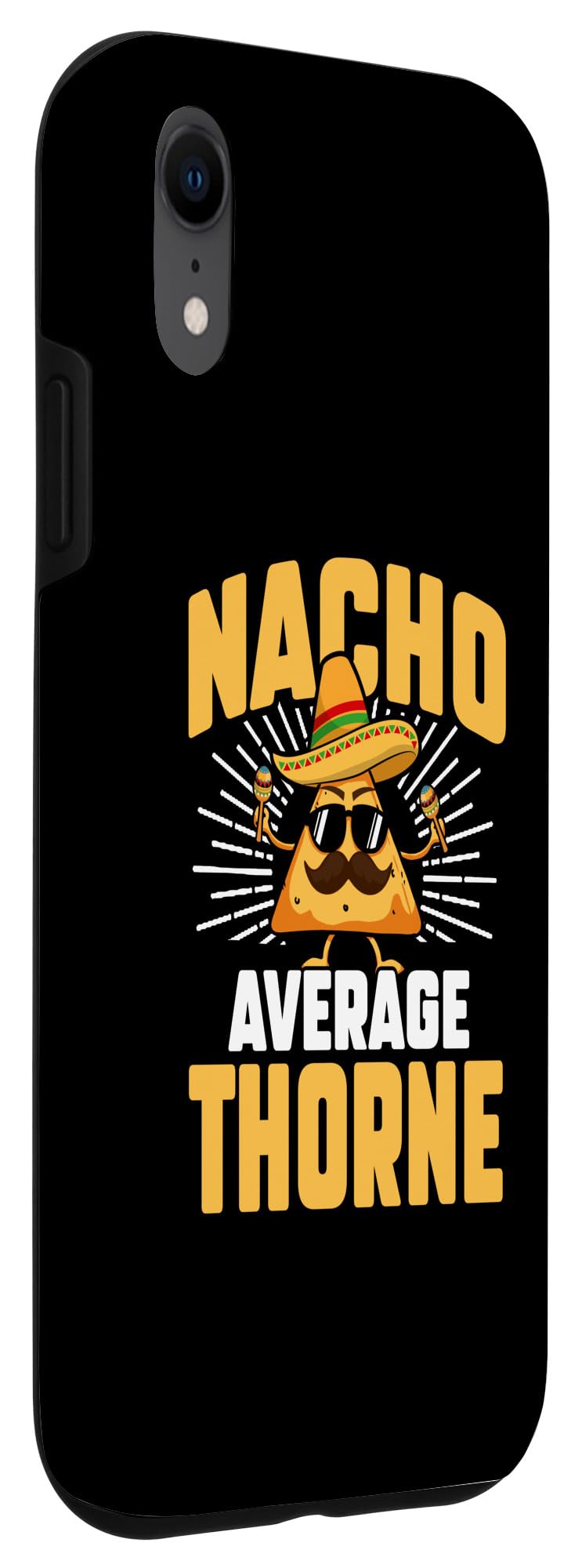 iPhone XR Funny Taco Personalized Name Nacho Average Thorne Case - Image 3