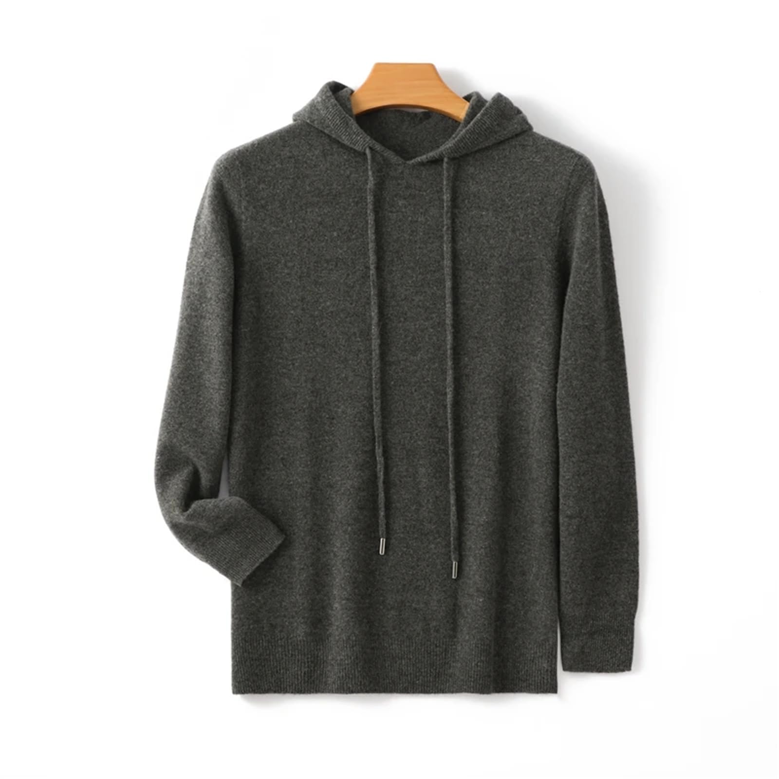 Yeuyyben Maglione invernale da uomo con cappuccio allentato maglione di lana tinta unita maglione di fondo