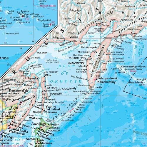 Miniatura 3 de National Geographic Mapa de pared política del Océano Pacífico, 28 x 22 pulgadas, laminado