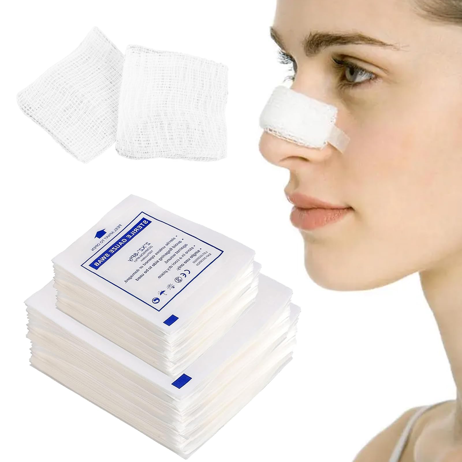 30Pcs Sterile Cotton Gauze Swabs - 5 X 5 Cm & 7.5 X 7.5 Cm Gauze Pads, Individually Packaged