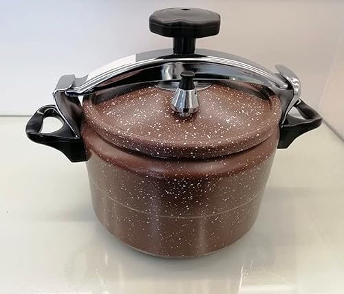 Estufa de la olla de presión de aluminio (granito marrón, 9L)