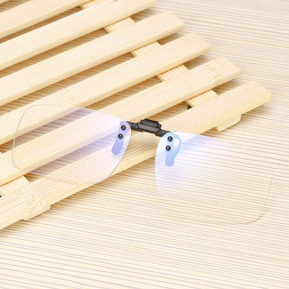 XINGYU Occhiali per Computer con Clip Blu Chiaro Ultraleggeri e fissi Occhiali da Gioco Flip On Rimless Easy Fit su montature da Vista Giallo