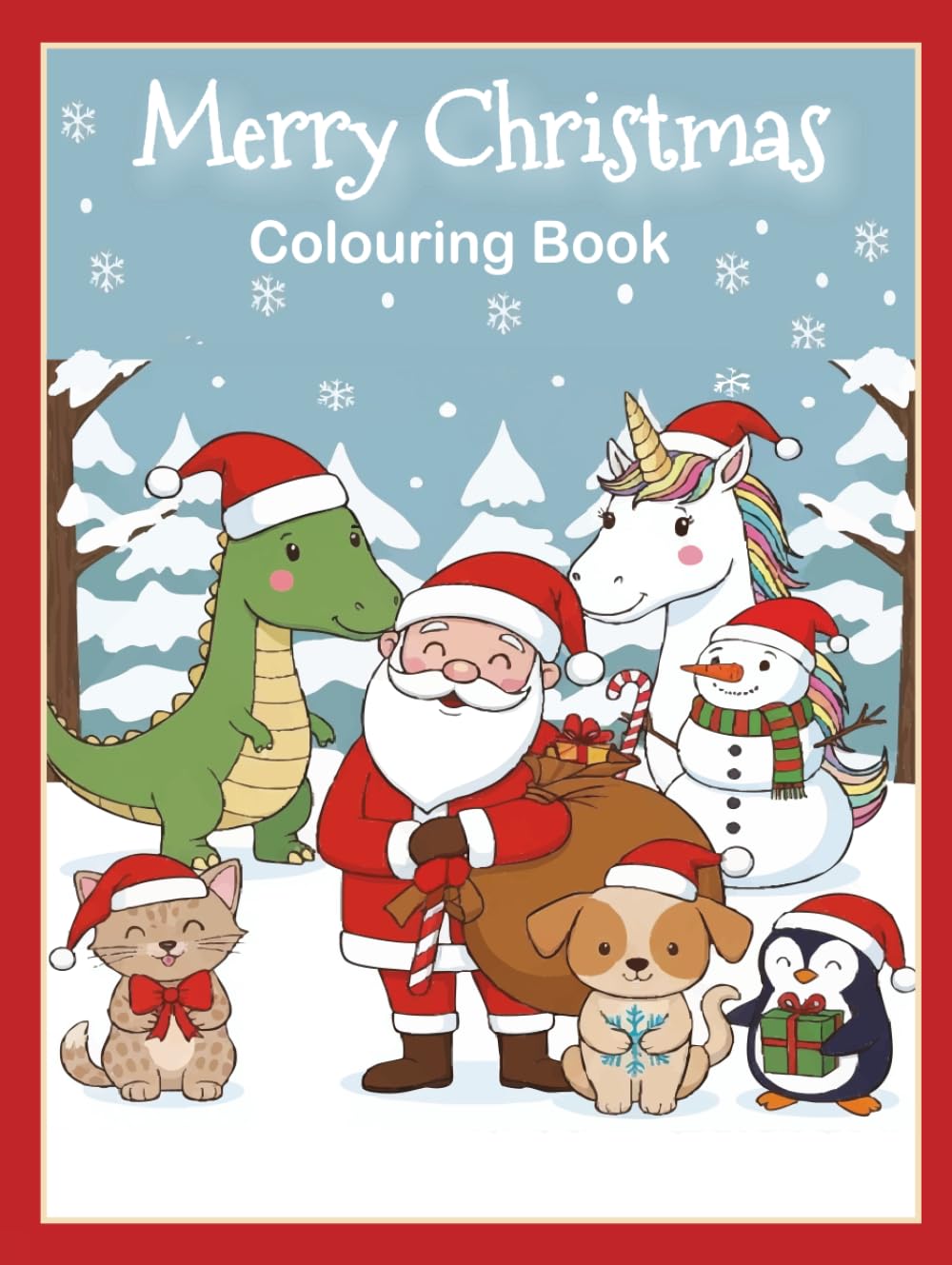 Merry Christmas Colouring Book: Fun and Festive Holiday Pages for Kids