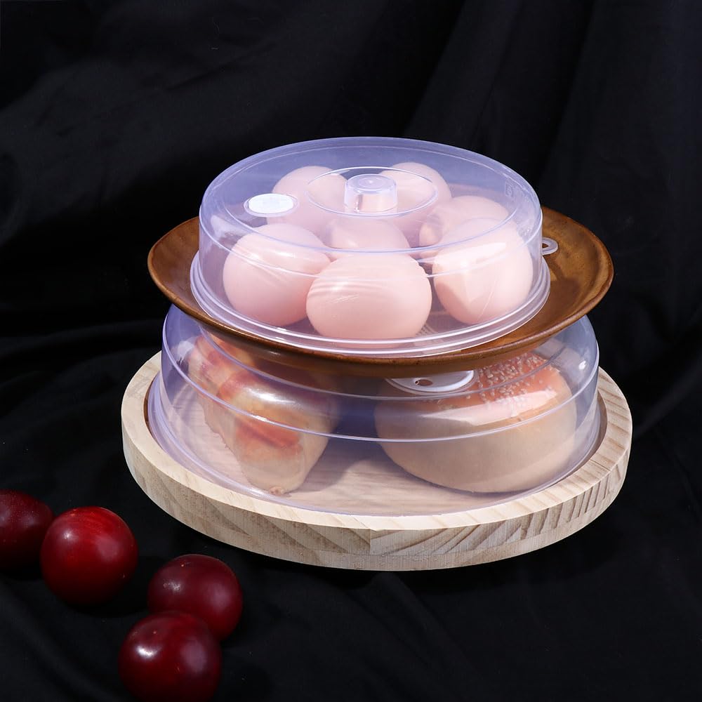 Vctitil Mikrowellen-Abdeckung, 22,9 cm, Mikrowellen-Spritzschutz für Lebensmittel, Mikrowellentellerabdeckungen mit verstellbaren Dampföffnungen, spülmaschinenfest und BPA-frei (2 Stück)