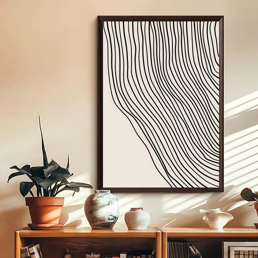 DFZEWKI Abstract Minimal Art Line Club Bar Vintage Posters Wall Art Painting Bedroom Wall Art Prints Ideal(30x40cm(12x16in)/No frame)