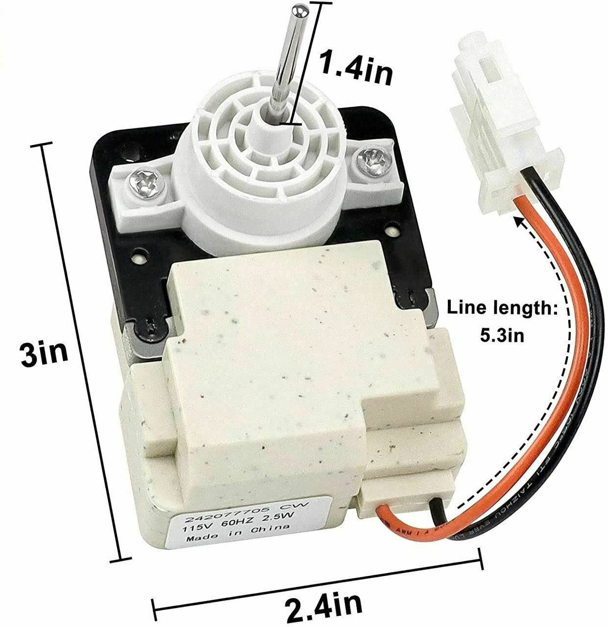 Evaporator Fan Motor For LG & Kenmore Elite Refrigerators – Replaces 4681JB1027C, EAU60694512