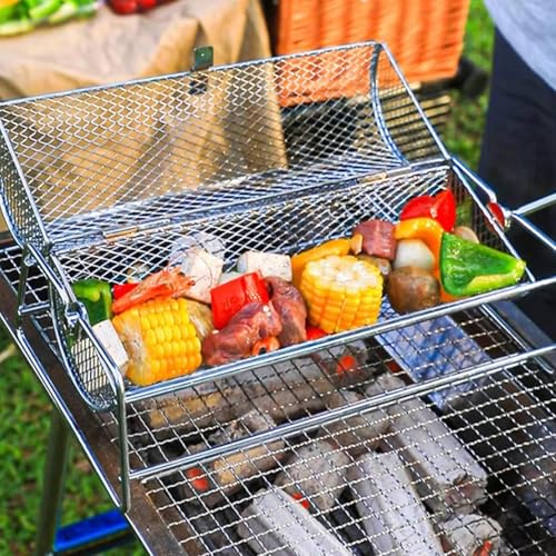 Cesta de barbacoa para gambas en acero inoxidable resistente 5