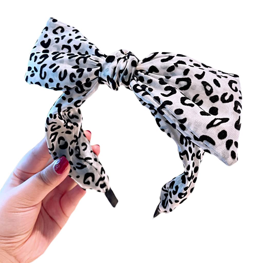 Amazon.co.jp: KADSXIYA ヒョウ柄リボンヘッドバンド ビッグ