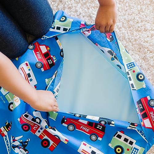 Image of Wildkin Kids Microfiber Nap Mat Cover - Soft, Durable & Fits 1.5 inch Vinyl Sleep Mats (Heroes)