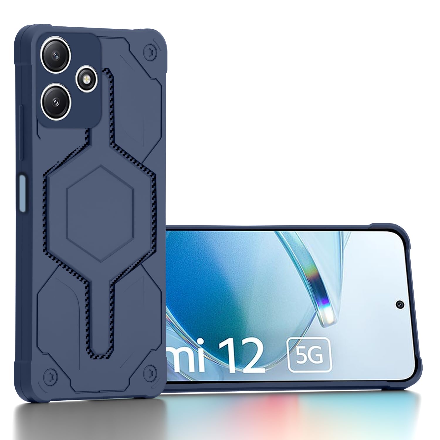Pikkme Redmi 12 5G Back Cover | Hybrid Defender Series | Shockproof Armor Bumper | Ultimate Drop Protection | Soft TPU Case for Redmi 12 5G (Blue) (B0CG9QMWLD) Amazon Price History, Amazon Price Tracker