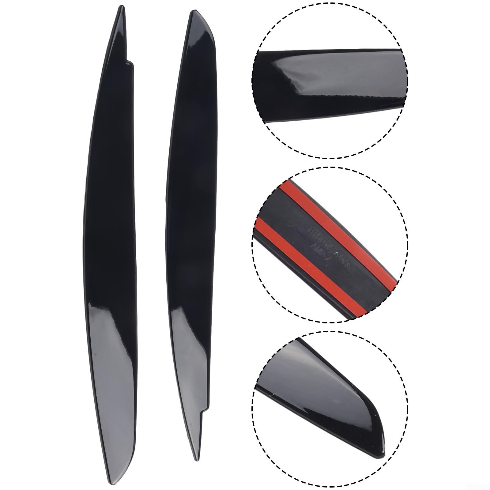 Pegatinas de plástico negro para cejas, faros delanteros, para BMW Serie 1 E87, E88, E81, E82, párpados, cejas 2008 – 2008 – 13