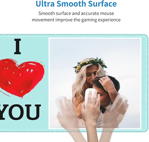 Miniatura 4 de Alfombrilla de mouse grande personalizada, alfombrillas de mouse personalizadas con logotipo de texto fotográfico, alfombrilla de mouse de goma