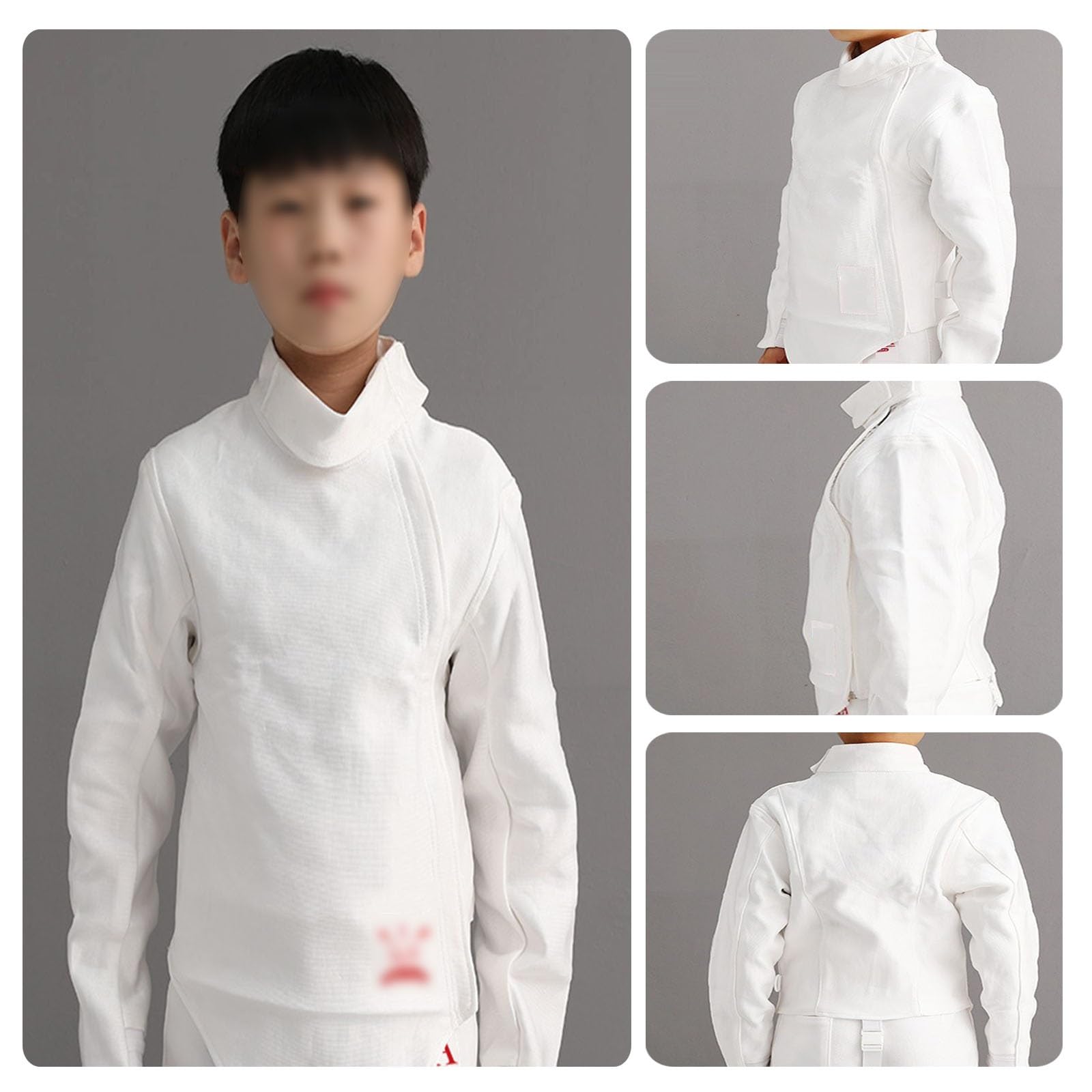 350N Fechtjacke, Unisex-fechttrainingskleidung für Florett/Degen/Säbel, Fechttrainingsanzug für die Rechte Hand, Klassische Nylon-fecht Schutzanzug(48)