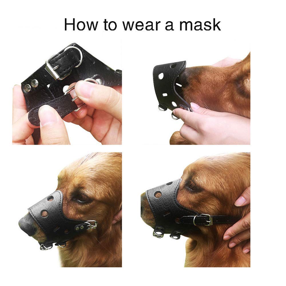 Máscara for Perros pequeños, medianos y Grandes for morder, ladrar Mejorar el Control