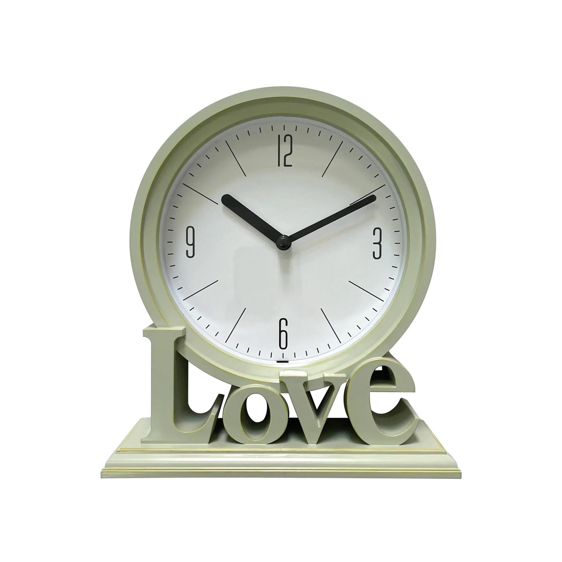 YHxFlux Retro Desk Clock Retro Display Desk Clock Desktop Small Alarm Quiet Table Bedroom Decoration Living Room Home Sitting Bedside Decor
