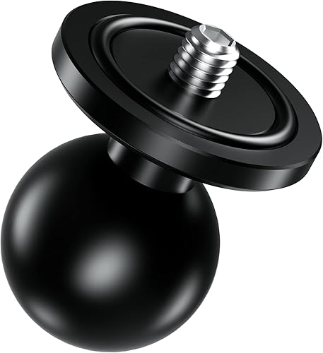 BRCOVAN Adaptador de bola de aleación de aluminio de 1 pulgada con perno roscado de 1/4 "-20 para cámara de acción y videocámara compatible con disponible en Yaxa Colombia