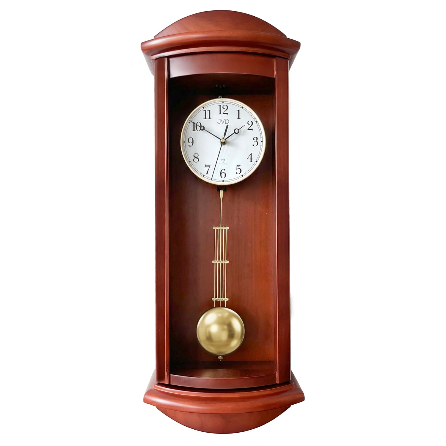 JVD NR-24020/23 Orologio a pendolo in legno da parete con movimento al quarzo radiocontrollato suoneria wenstminster