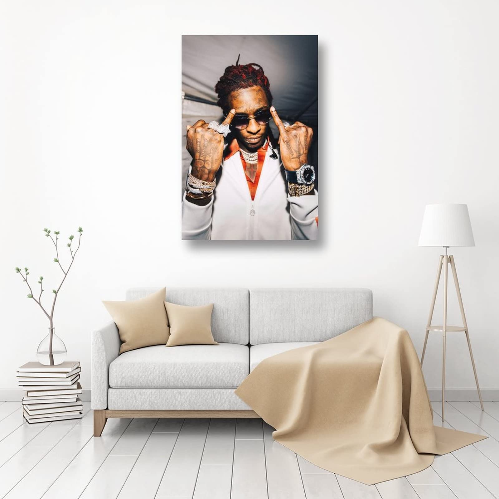 Rap Music Young Thug Poster Painting On Canvas Wall Art Poster