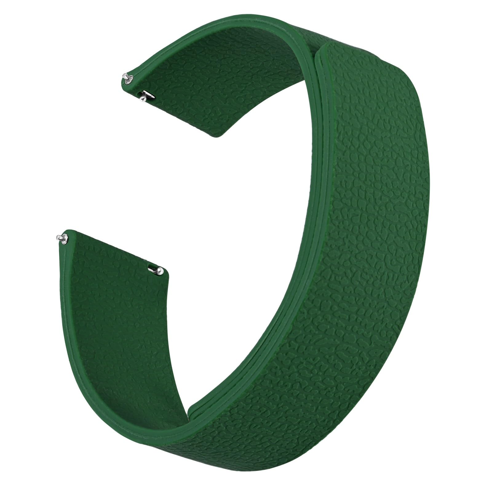 Magnetic Silicone Watch Bands, Lychee Texture, Quick Release Sporty Strap, Band Width 18mm 20mm 22mm