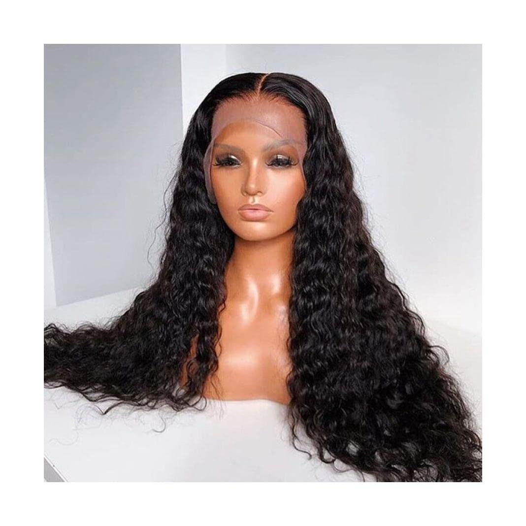 Perruque avant de lacet bouclée au fini naturel effet cheveux humains