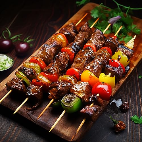 BambooMN Brand - Premium Round Sharp Point Bamboo Skewers 7.1" X 3mm - 300pcs, Natural" Or "Uncolored, 7.1-Inch - Image 3