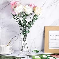 Vista 6 de Paquete de 60 tallos florales de alambre para flores de papel calibre 2 tallos de flores para proyectos de ganchillo de 16 pulgadas, manualidades