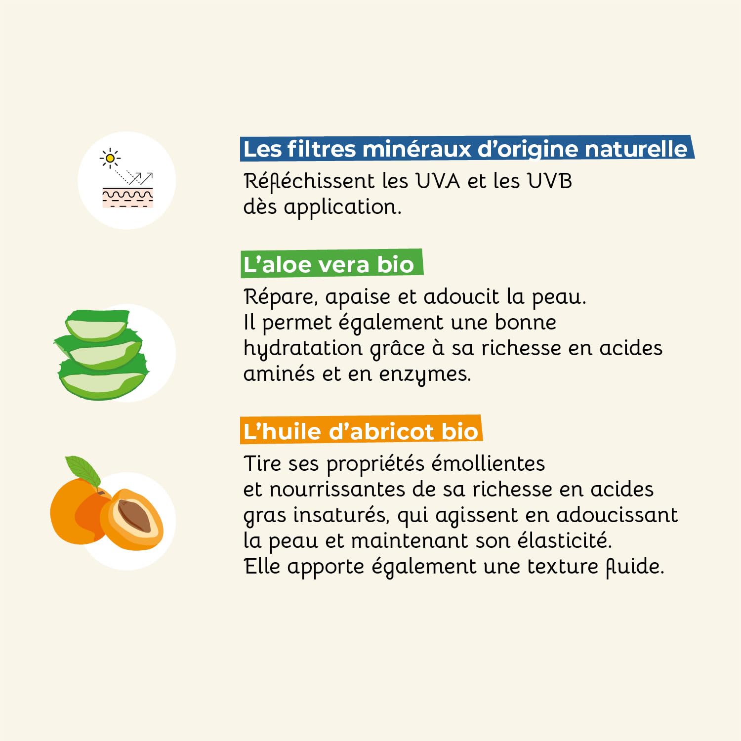 TOOFRUIT- So Solar - My Solar Mleko SPF50 - Organiczne mleko słoneczne dla dzieci, morela i aloes - wysoka ochrona przeciwsłoneczna - UVA/UVB - PA+++, wodoodporne, certyfikat organiczny, 30 ml